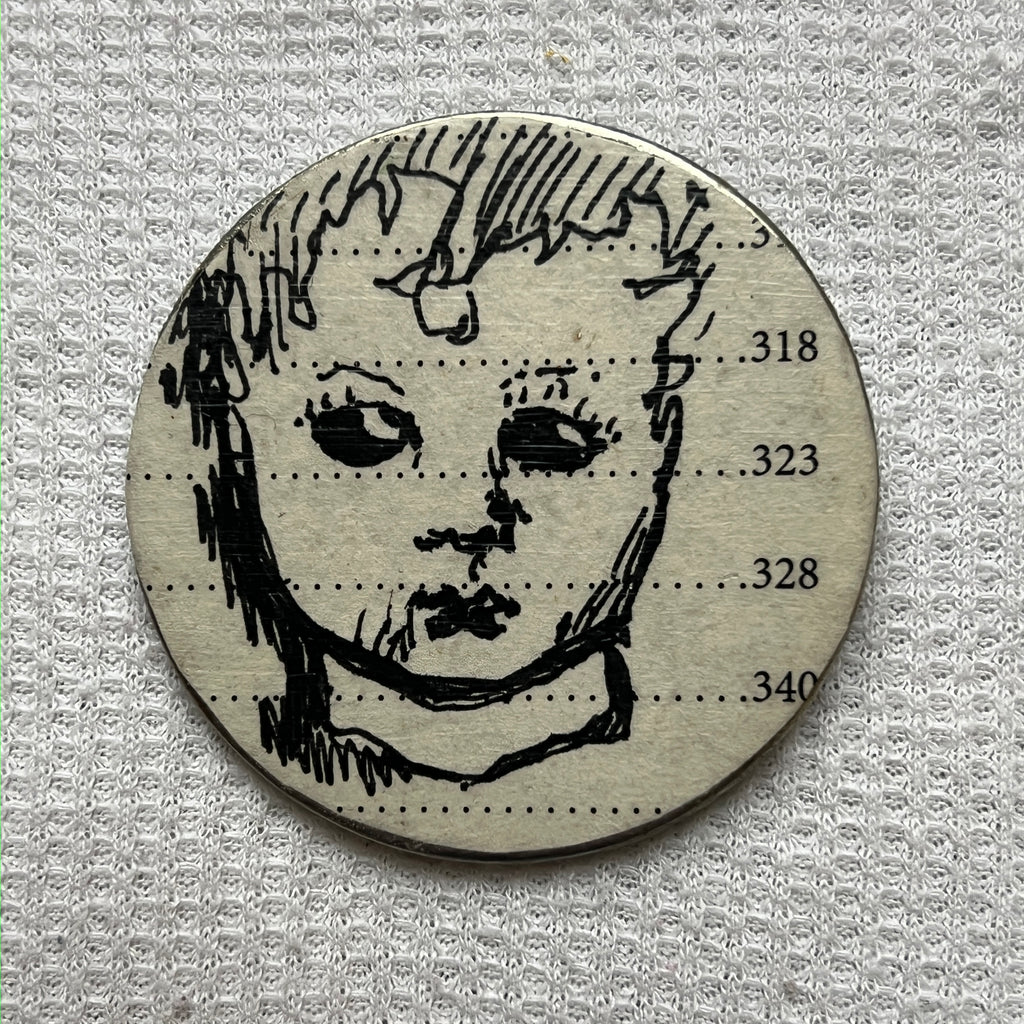 "Doll Stare" Pin