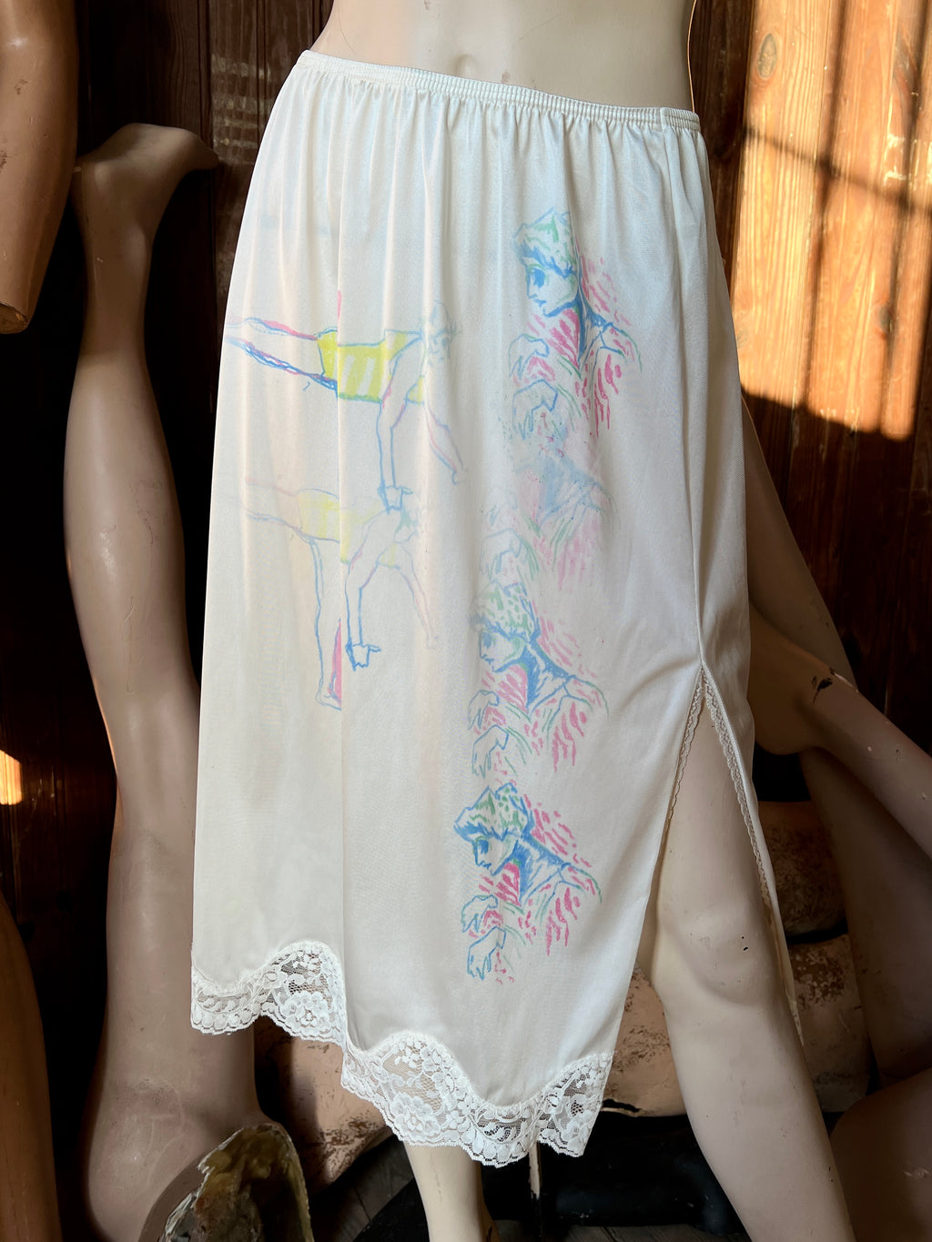 Collage Slip Skirt