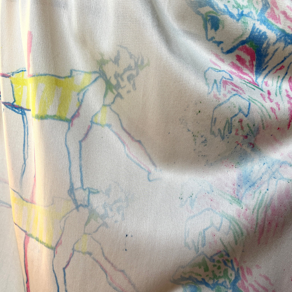 Collage Slip Skirt