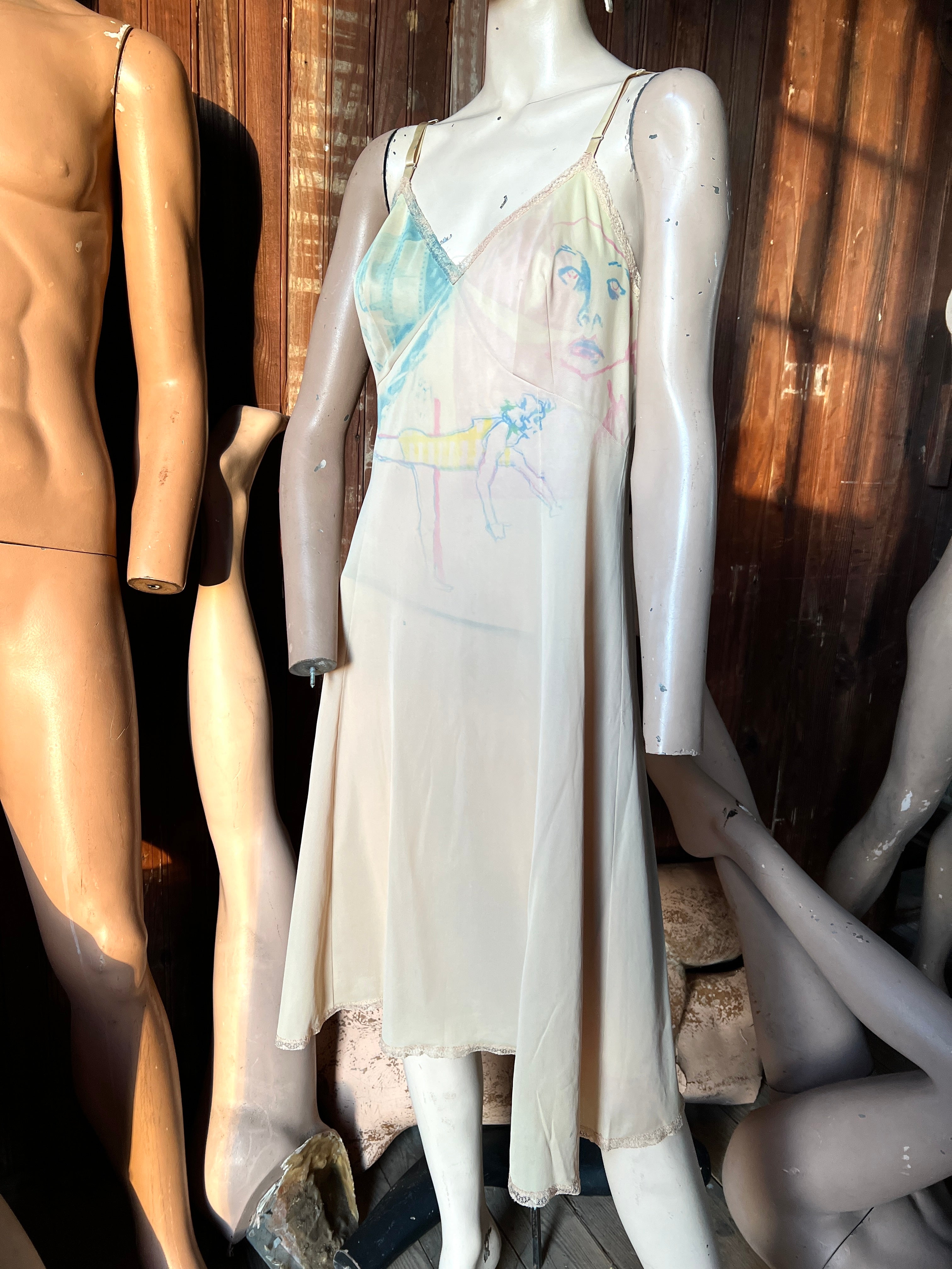 Collage Slip Dress