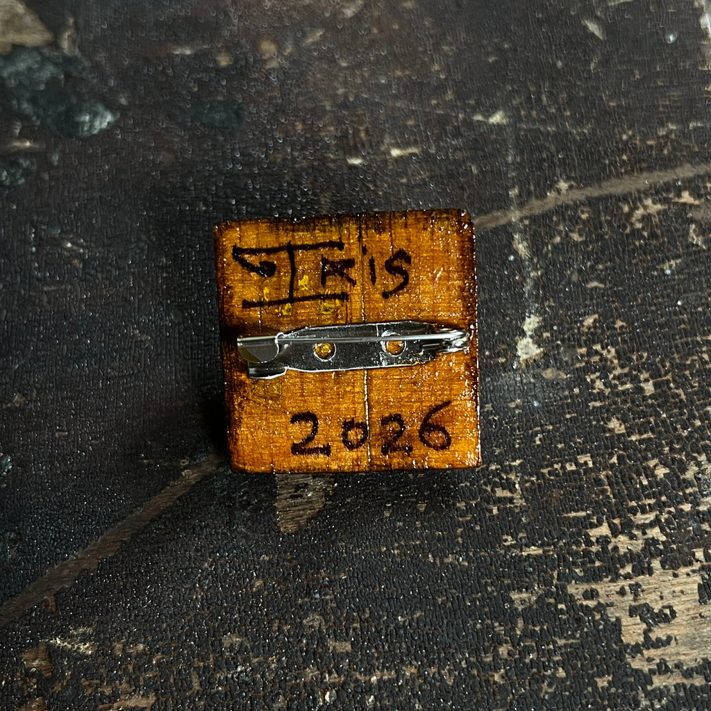 Yellow Square Tramp Brooch