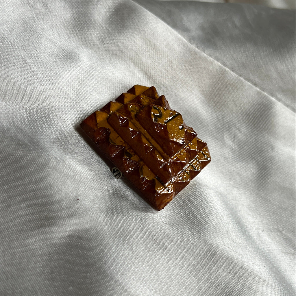 Yellow Square Tramp Brooch