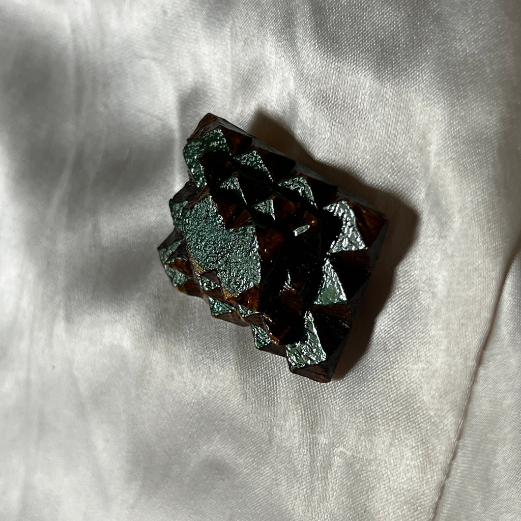 Green Rectangle Tramp Brooch