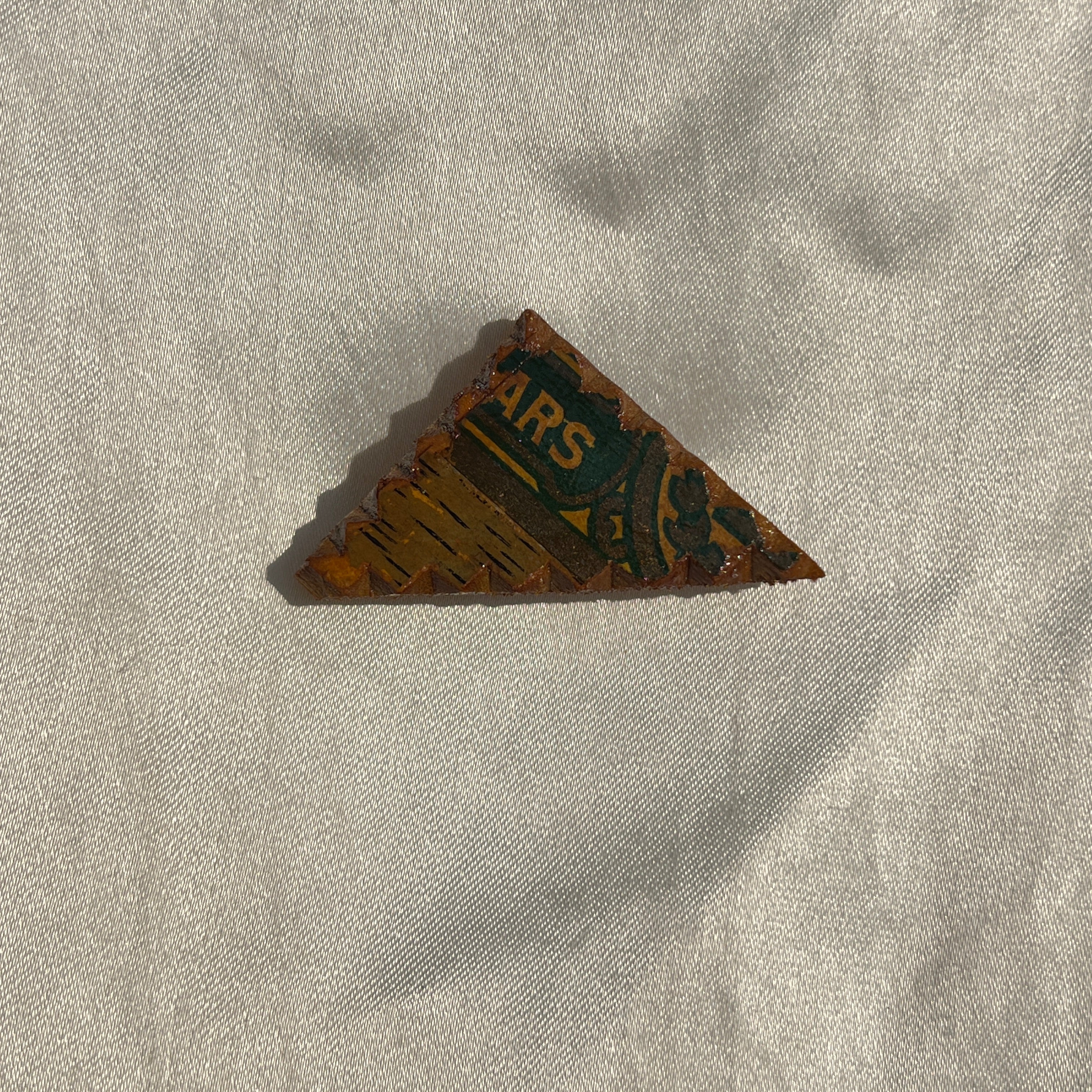 Triangle Scrap Tramp Brooch