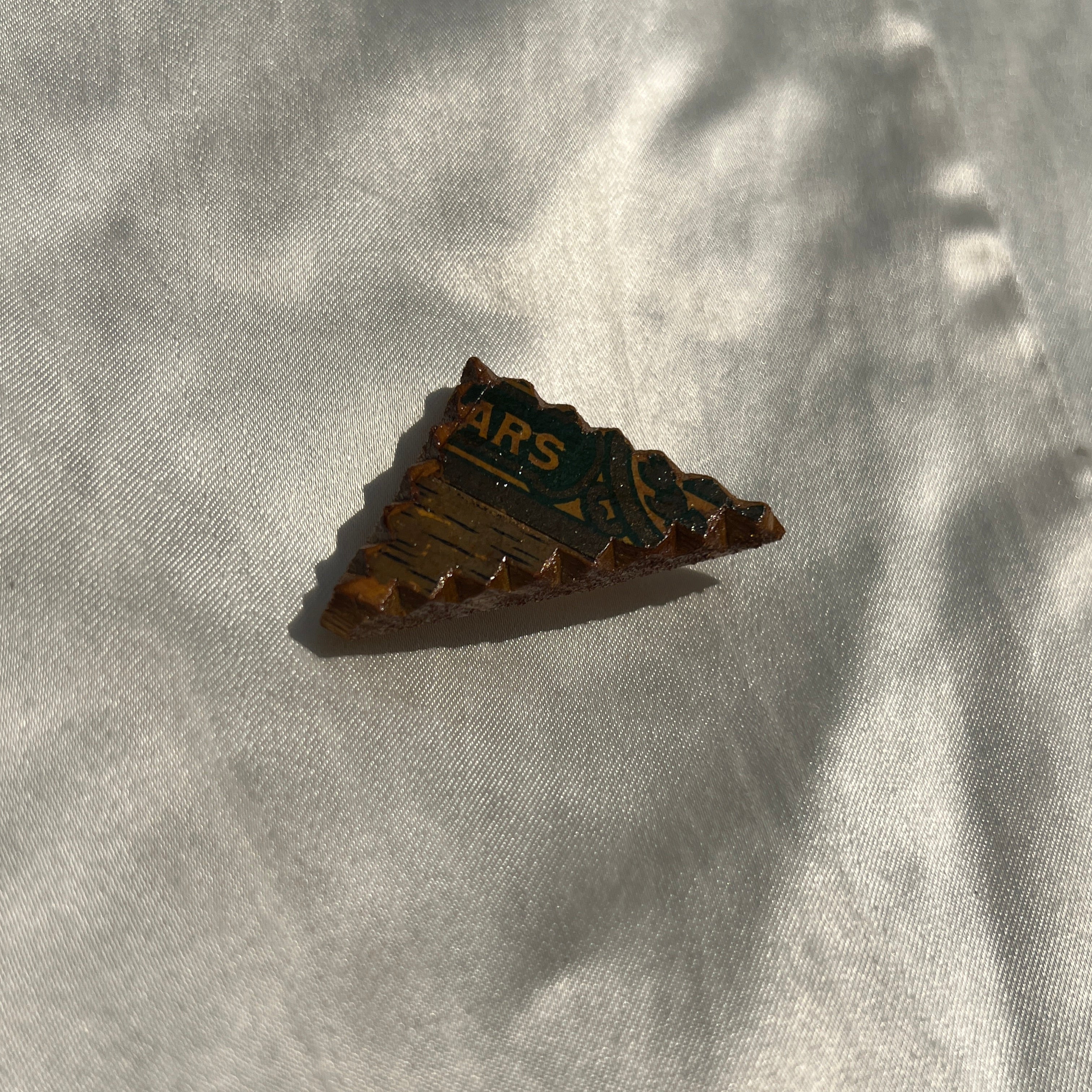 Triangle Scrap Tramp Brooch