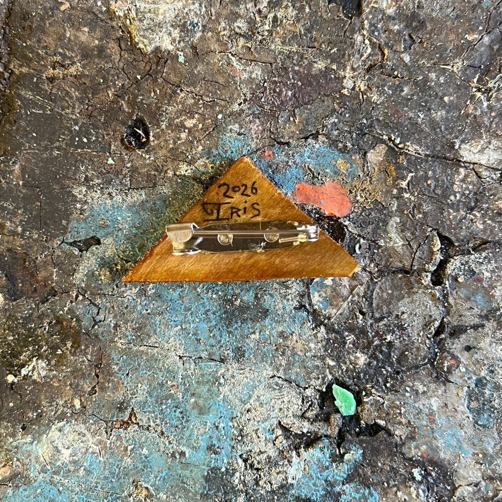 Triangle Scrap Tramp Brooch