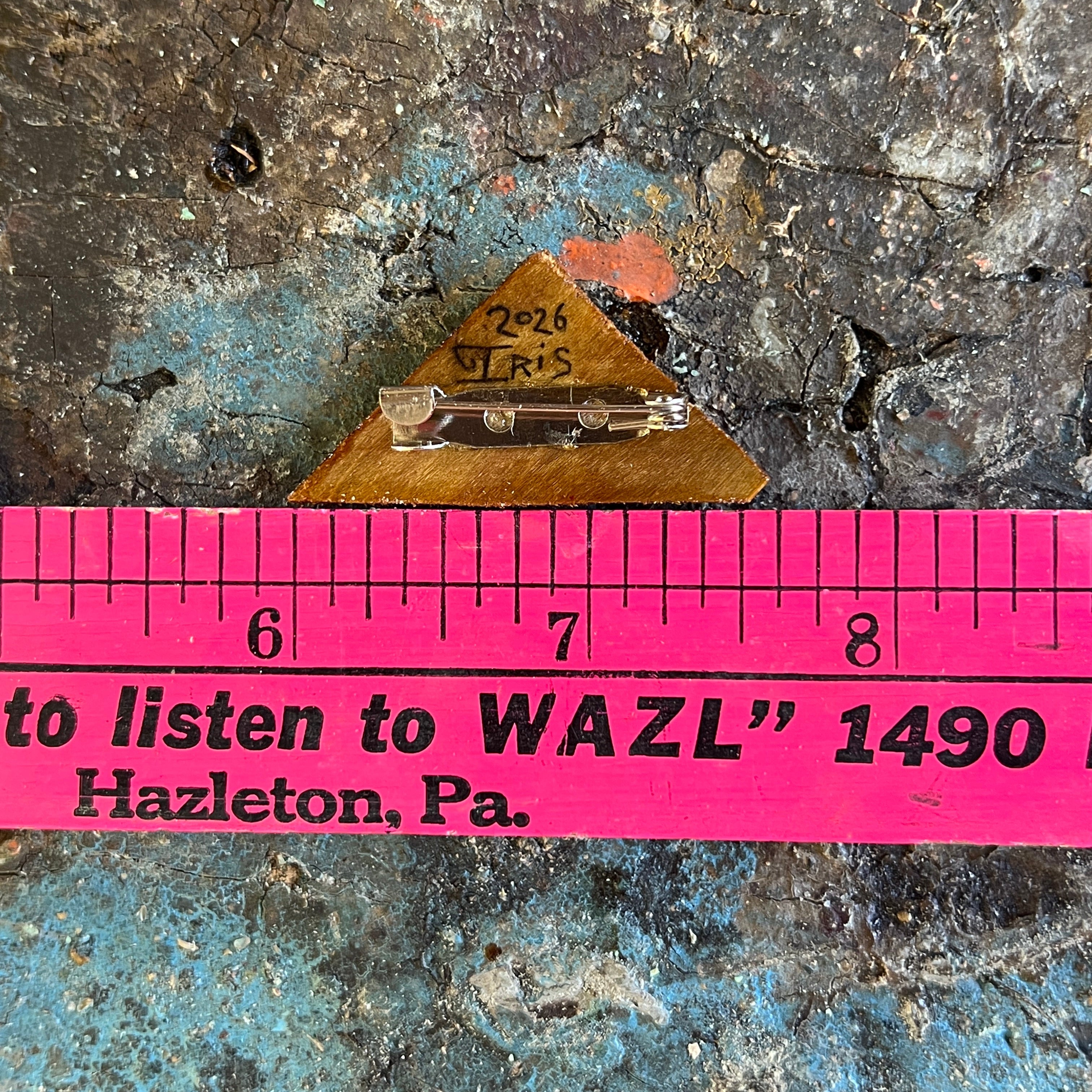 Triangle Scrap Tramp Brooch