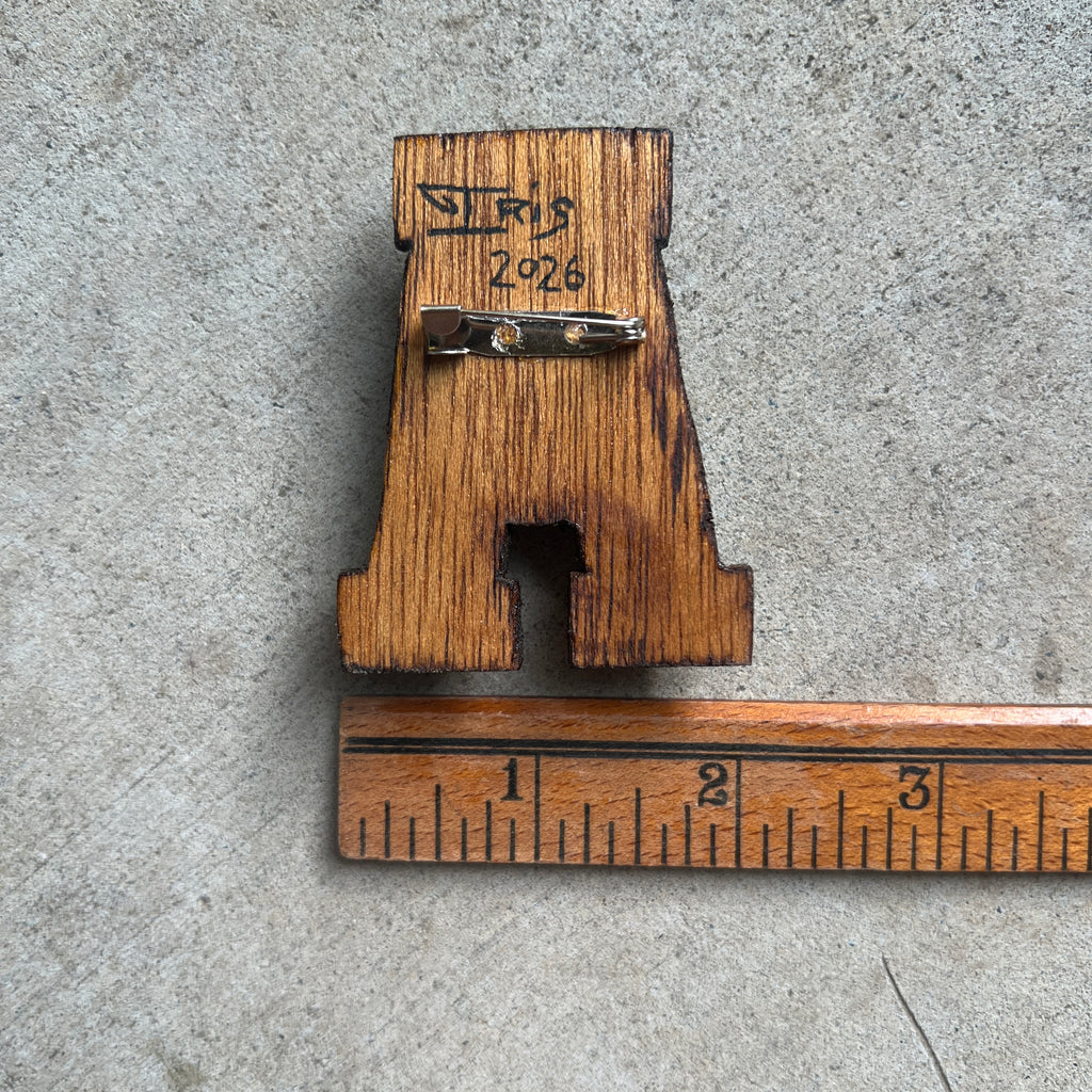 "A" Letterman Tramp Brooch